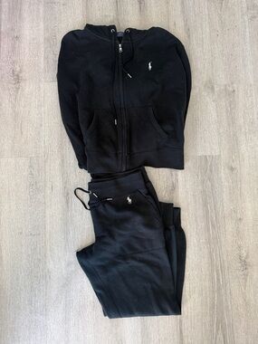 Polo by Ralph Lauren Black Women's Hoodie & Sweatpants Set